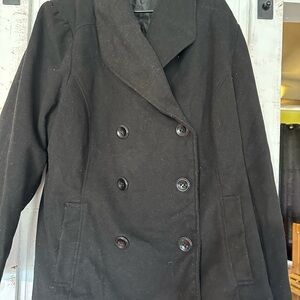 Rampage Classic Black Pea Coat